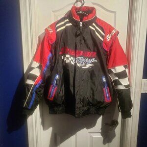 Snap On Racing Vintage 90s Jacket size Extra Large (XL) Black/Red Full Zip CHOKO